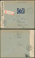 Guerre 40-45 - Antituberculeux N°660 Sur L. En Recommandé De Soignies (1940) + Bandelette "32" > Tarbes - Weltkrieg 1939-45 (Briefe U. Dokumente)