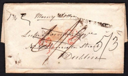 1820 EL Money-Letter To Dublin With Good NEWTOWNSTEWART/94 Mileage In Black, Read On ..... - Prephilately