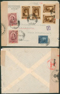 Guerre 40-45 - Affranch. Mixte (croix-rouge) Sur L. Expédié De Bruxelles (1940) > Chemnitz + Bandelette De Censure - WW II (Covers & Documents)