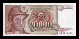 Yugoslavia 20000 Dinara 1987 Pick 95r Replacement Sc Unc - Yougoslavie