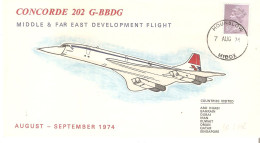 CONCORDE 202 G-BBDG MIDDLE & FAR EAST DEVELOPMENT FLIGHT 08 & 09 1974 PAYS VISITES - Other & Unclassified