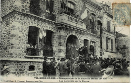 95 - Val D' Oise - Villiers Le Bel - Inauguration De La Nouvelle Mairie - (27 Mai 1906) - Les Autorités Sur Le Perron - Villiers Le Bel