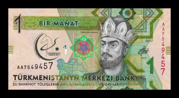 Turkmenistán 1 Manat Commemorative 2017 Pick 36 Capicua Sc Unc - Turkmenistán