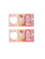 CABO VERDE P-71a > 200 ESCUDOS 2014, 2 CONSEQUTIVE SERIAL NUMBERS, UNC, POLYMER - Cap Verde