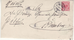 POLAND / GERMAN ANNEXATION 1890  LETTER  SENT FROM  GDAŃSK TO BYDGOSZCZ - Covers & Documents