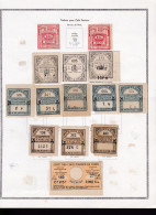 Colis Postaux Paris. 15 Timbres Sur Une Feuille D'album - Andere & Zonder Classificatie