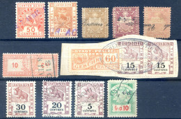 Suisse, FISCAUX - Lot De 11 Timbres - (F039) - Fiscale Zegels