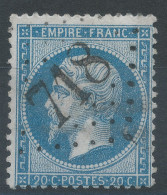 Lot N°76401    N°22, Oblitéré GC 718 Candé, Maine-et-Loire (47), Indice 4 - 1862 Napoléon III