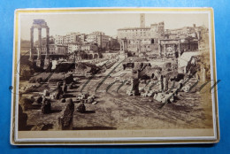Photo-Carte De Visite Studio ROMA  Ruines Basilica  Foro Romano- Grand Format - Oud (voor 1900)