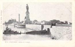 EGYPTE - Port-Said - Statue De Lesseps - Carte Postale Ancienne - Puerto Saíd
