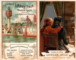 CHROMO  BISCUITS LEFEVRE - UTILE LU  L'UNIQUE GRAND PRIX PARIS 1900 "QUELLE CHANCE GRAND' MERE...GAUFRETTES LU" - Lu