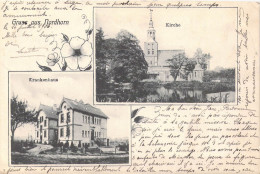 ALLEMAGNE - Gruss Aus Nordhorn - Kirche - Krankenhaus - Carte Postale Ancienne - Nordhorn