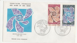 FDC TTB Luxe Afars Et Issas P 106 107 UPU 09 10 74 * - Storia Postale