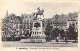 LUXEMBOURG - Monument De Guillaume Des Pays-Bas - Carte Postale Ancienne - Luxemburg - Town