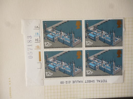 GREAT BRITAIN SG 988 62ND INTER-PARLIMENTARY UNION CONGRESS BL4 ITH MARGIN/SHEET NUMBER - Sheets, Plate Blocks & Multiples