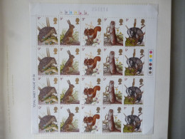 GREAT BRITAIN SG 1039-43 BRITISH WILDLIFE SETENENT BL4 - Fogli Completi