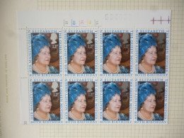 GREAT BRITAIN SG 1129 QUEEN MOTHER 80 BIRTHDAY BL8 MARGIN - Feuilles, Planches  Et Multiples