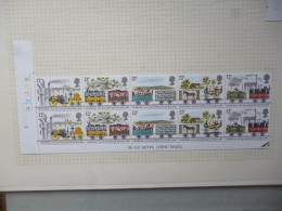 GREAT BRITAIN SG 1113-17 LIVERPOOL-MANCHESTER RAILWAY 150YR PAIR SETENENT MARGIN  - Ganze Bögen & Platten