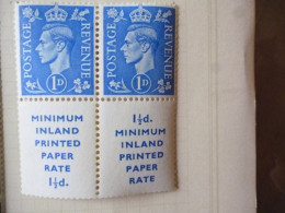 GREAT BRITAIN SG 504d DEFI Pair With BOOKLET PANE & Printed Labels, Lightly Hinged - ....-1951 Pre-Elizabeth II