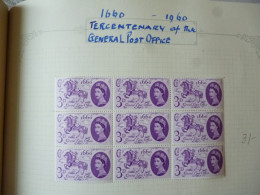 GREAT BRITAIN SG 619 BL9 TERCENTENARY GENERAL LETTER OFFICE Lightly Hinged - ....-1951 Vor Elizabeth II.