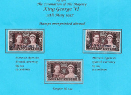 GB George Vl -  13/05/1937  Coronation Overprints X 3 - See  Scan And Notes - Neufs