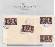 GB George Vl -  13/05/1937  Coronation  Stamp Vfu  Plus  Overprints X 3 ( Vfu) -  First Day Cancellation On Cover - Neufs