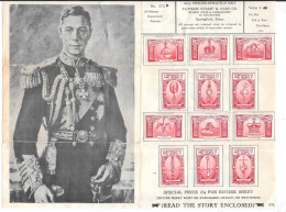 GB George Vl -  Coronation Souvenirs Of The King's Regalia ( 12 RED  Labels Hinged) See Scan & Notes - Unused Stamps