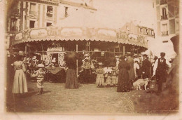 Bois Colombes * 1898 Ou 1901 * La Fête * Manège Carrousel * Photo Ancienne 9x6.4cm - Otros & Sin Clasificación