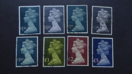 GREAT BRITAIN SG 1026-1028 All 8 HIGH VALUE DEFINITIVE ISSUE ALL 8 Stamps, Fine Used    - Machines à Affranchir (EMA)