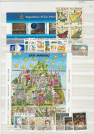 1993  MNH San Marino Year Complete, Postfris** - Années Complètes