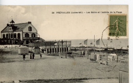 PREFAILLES LES BAINS ET L'ENTREE DE LA PLAGE 1917 - Préfailles