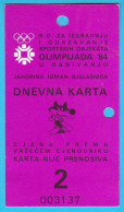 WINTER OLYMPIC GAMES SARAJEVO 1984 Orig. Old Ski Pass * Winter Olympics Jeux Olympiques D'hiver Olympia Olympiade - Uniformes Recordatorios & Misc