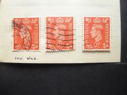 GREAT BRITAIN SG 507Wi Inverted WMK 3 Stamps - ....-1951 Vor Elizabeth II.