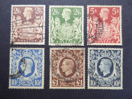 GREAT BRITAIN SG 476-478b HIGH VALUES With DARK BLUE 10s     - Autres & Non Classés