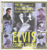 BF Neuf** Libéria 2000 Elvis Presley , 40 Ans De Son Départ De L'U.S Army - Chanteurs
