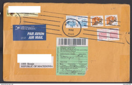USA, COVER, AIR MAIL, Ships, Fauna, CN 22, Republic Of Macedonia  (006) - Lettres & Documents
