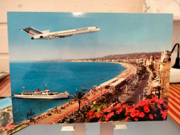 FRANCE. NICE. PROMENADE-DES-ANGLAIS.  AVION. BATEAU - Aeronautica – Aeroporto