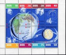 DDR Kleinbogen 0926 - 933 Sowjetische Weltraumflüge Postfrisch MNH *** (2) - 1950-1970