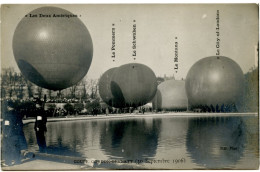 THEMES - TRANSPORTS - BALLONS - LES DEUX AMERIQUES - PARIS COUPE GORDON BENETT 30 SEPTEMBRE 1906 - Fesselballons