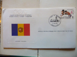 ANDORA 1980 OLYMPIC OFFICIAL FDC BY IOC CANCELLED IN COUNTRY OF ORIGON - Altri & Non Classificati