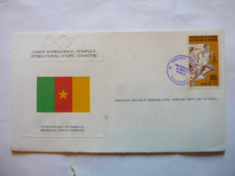 CAMERON 1980 OLYMPIC OFFICIAL FDC BY IOC CANCELLED IN COUNTRY OF ORIGON - Cameroun (1960-...)