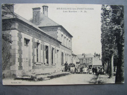 CPA 60 Oise BEAULIEU Les FONTAINES Prés Lassigny - Les écoles P.D.   écrite Et Postée 1914 - Lassigny