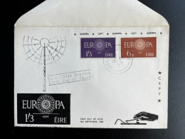 IRELAND EIRE 1960 FDC EUROPA CEPT BLANC 19-09-1960 IERLAND - FDC