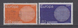 EUROPA - CEPT - Michel - 1970 - ANDORRA (FRANS) - Nr 222/23 - Gest/Obl/Us - 1970