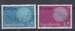 EUROPA - CEPT - Michel - 1970 - JOEGOSLAVIË - Nr 1379/80 - Gest/Obl/Us - 1970