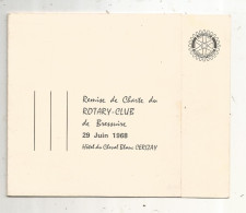 Menu , Remise De Chartre Du ROTARY-CLUB De BRESSUIRE, 1968, Hôtel Du Cheval Blanc, CERIZAY - Menus