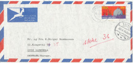 South Afrfica RSA Air Mail Cover Sent To Denmark Johannesburg 16-4-1975 Single Franked - Covers & Documents