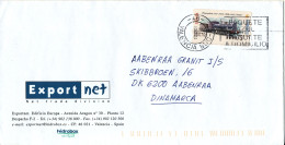 Spain Cover With ATM Frama Label Sent To Denmark Valencia 15-10-2001 - Cartas & Documentos