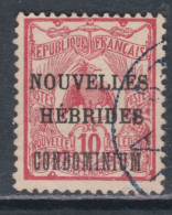 Nouvelles Hébrides N° 16 O Partie De Série : 10 C. Rose Légende Française, Oblitéré, TB - Unused Stamps