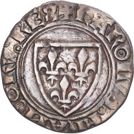 Monnaie, France, Charles VI, Blanc Guénar, 1389, Romans, 2ème émission, TTB+ - 1380-1422 Karl VI. Der Vielgeliebte